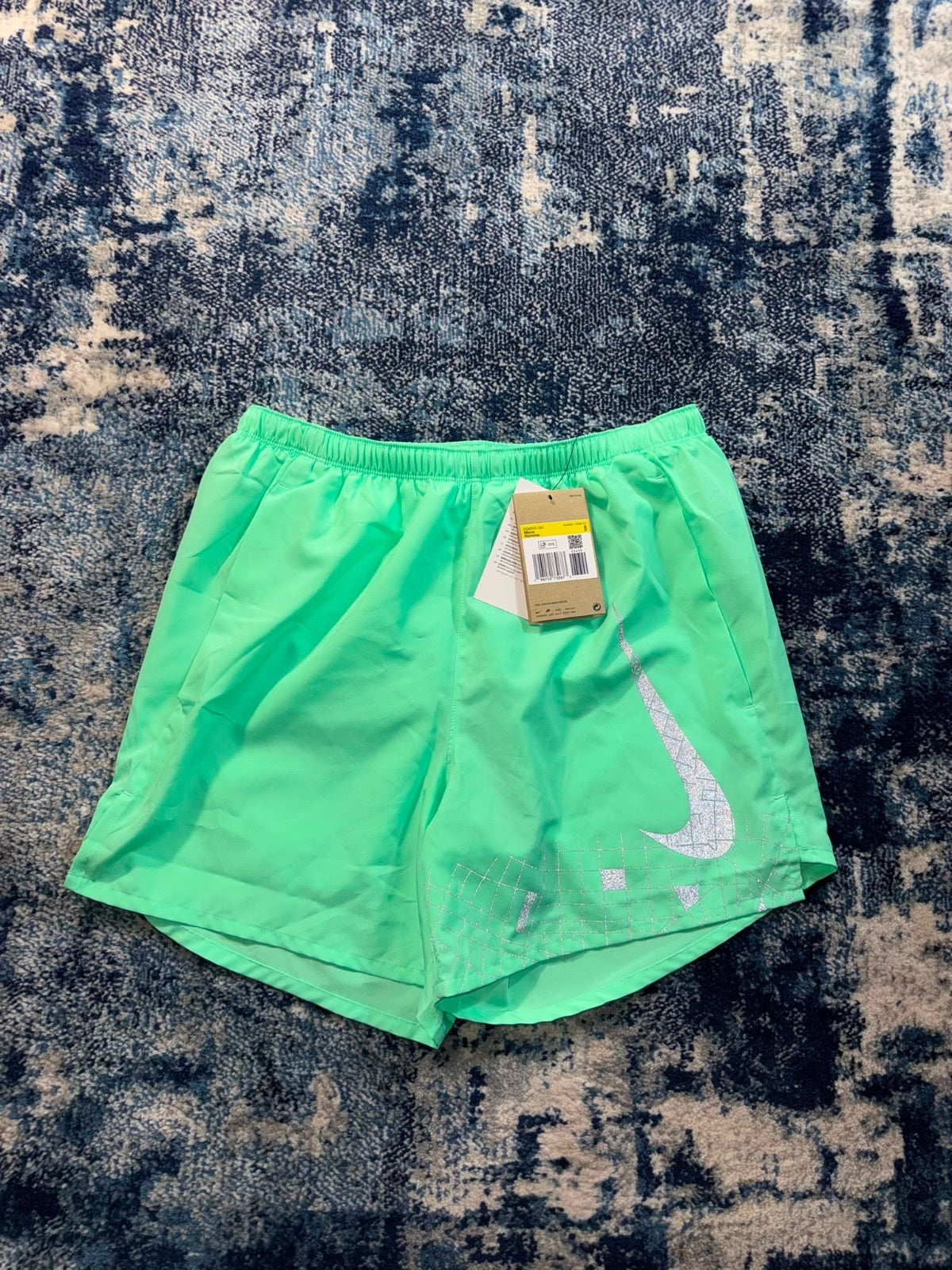 Nike Flash Running Division Challenger Shorts – Mint, Men's Small in Mint, men's Small – front view