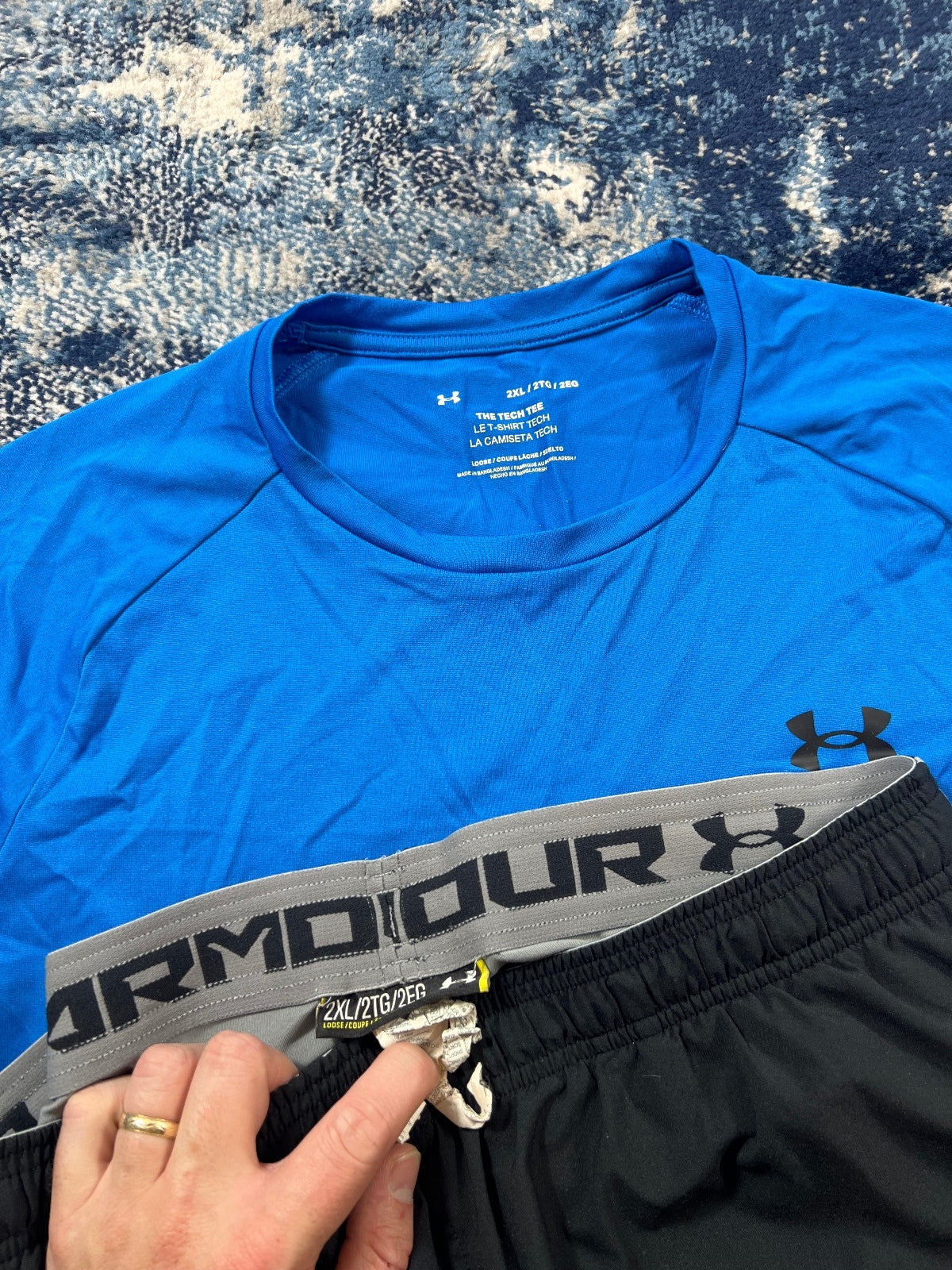 Under Armour T Shirt and Shorts Set – Black, Men's XL in Black, men's XL – detail view