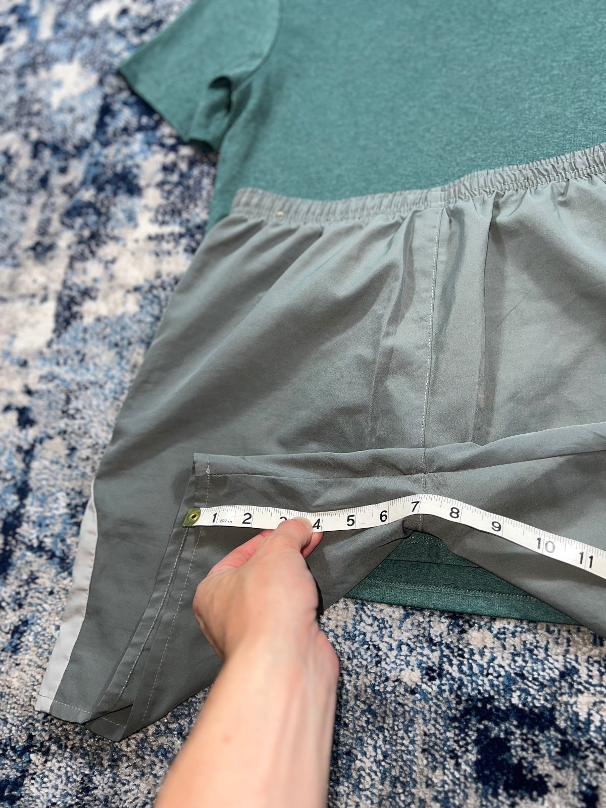 Nike Miler T Shirt / Challenger Shorts Running Gym Set – Teal Green / Grey, Men's Medium in Teal Green / Grey, men's Medium…